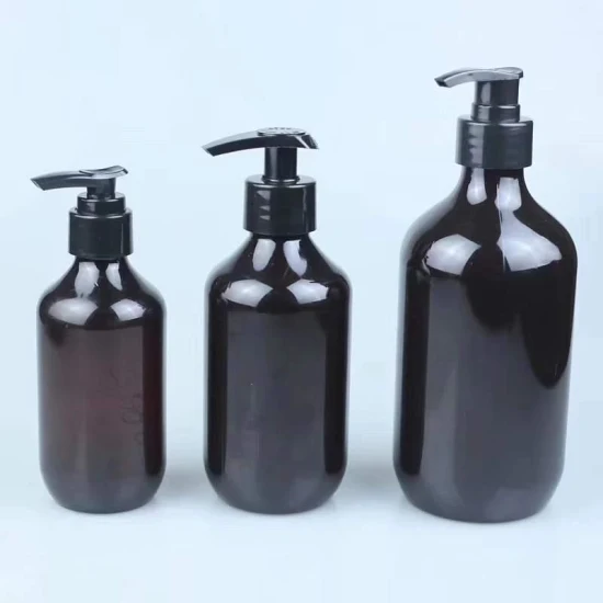 250ml 350ml 550ml Round Pet Plastic Shampoo Lotion Bottle